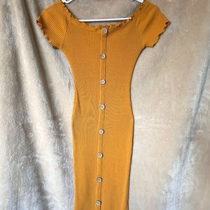 Strapless Rib-Nit Dress